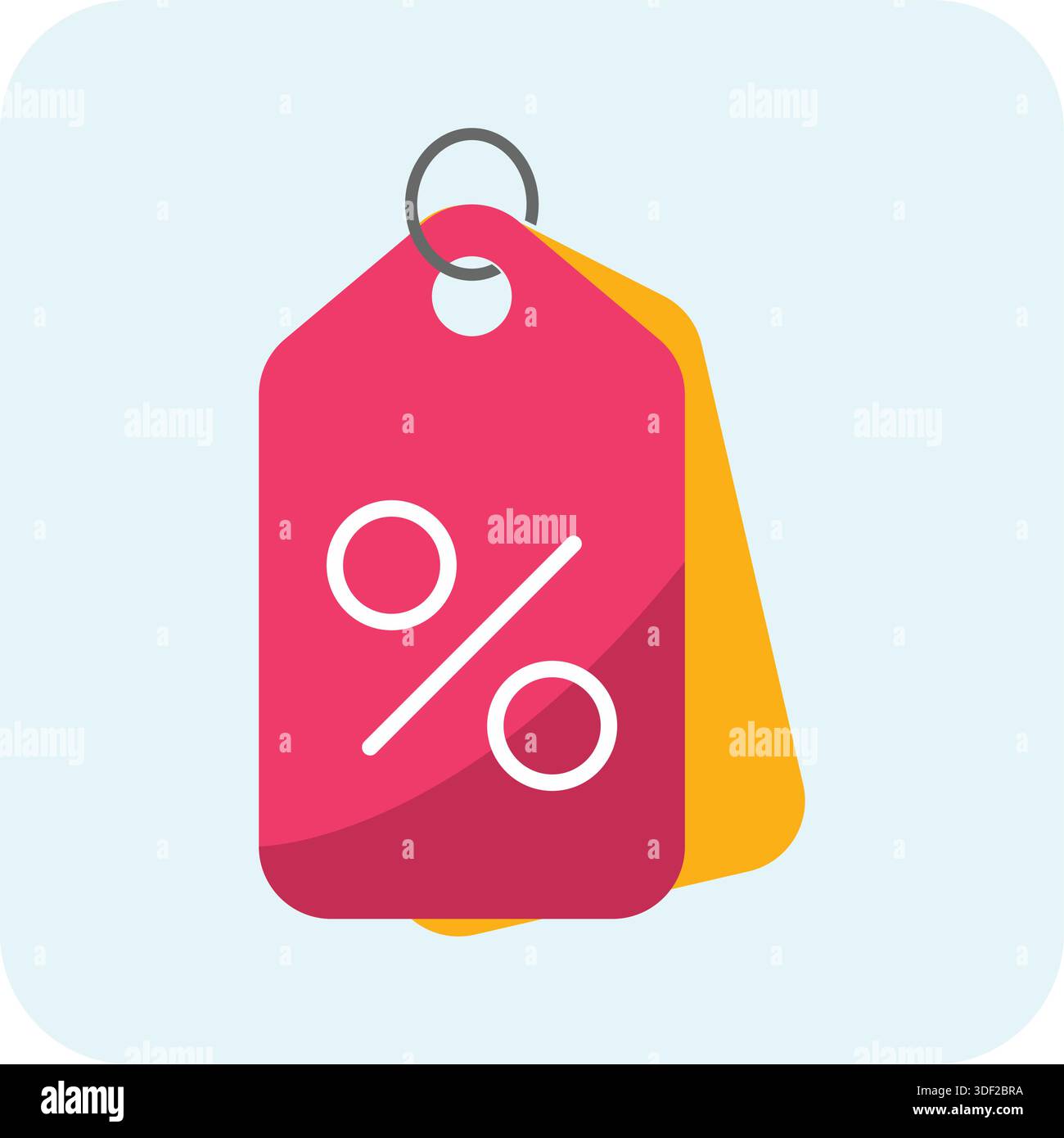 Icona piatta etichetta sconto. Illustrazione vettoriale. Etichetta sconto illustrazione vettore. Illustrazione Vettoriale