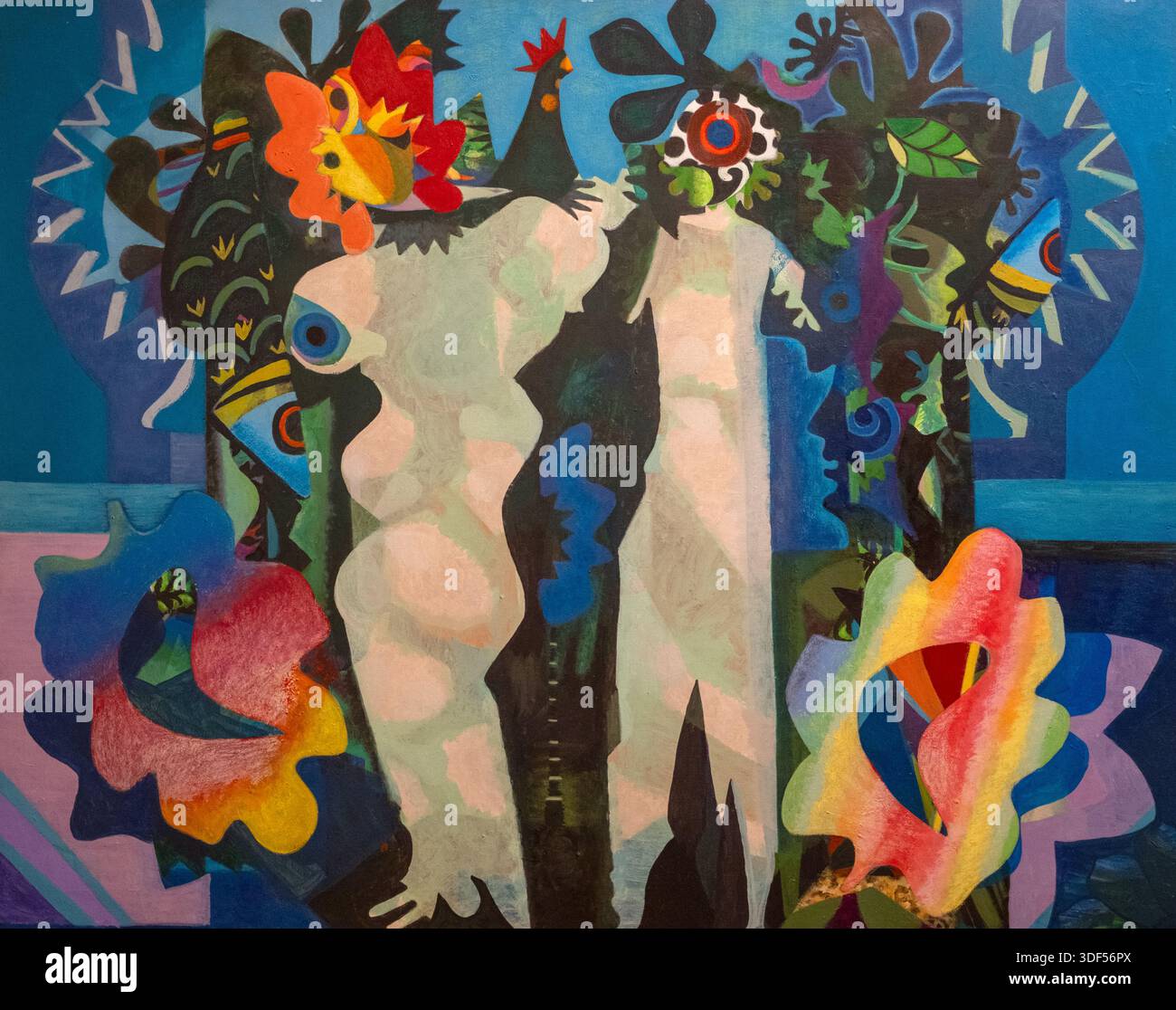 The Sleep Walkers di Eileen Agar - dipinto ad olio originale Foto Stock