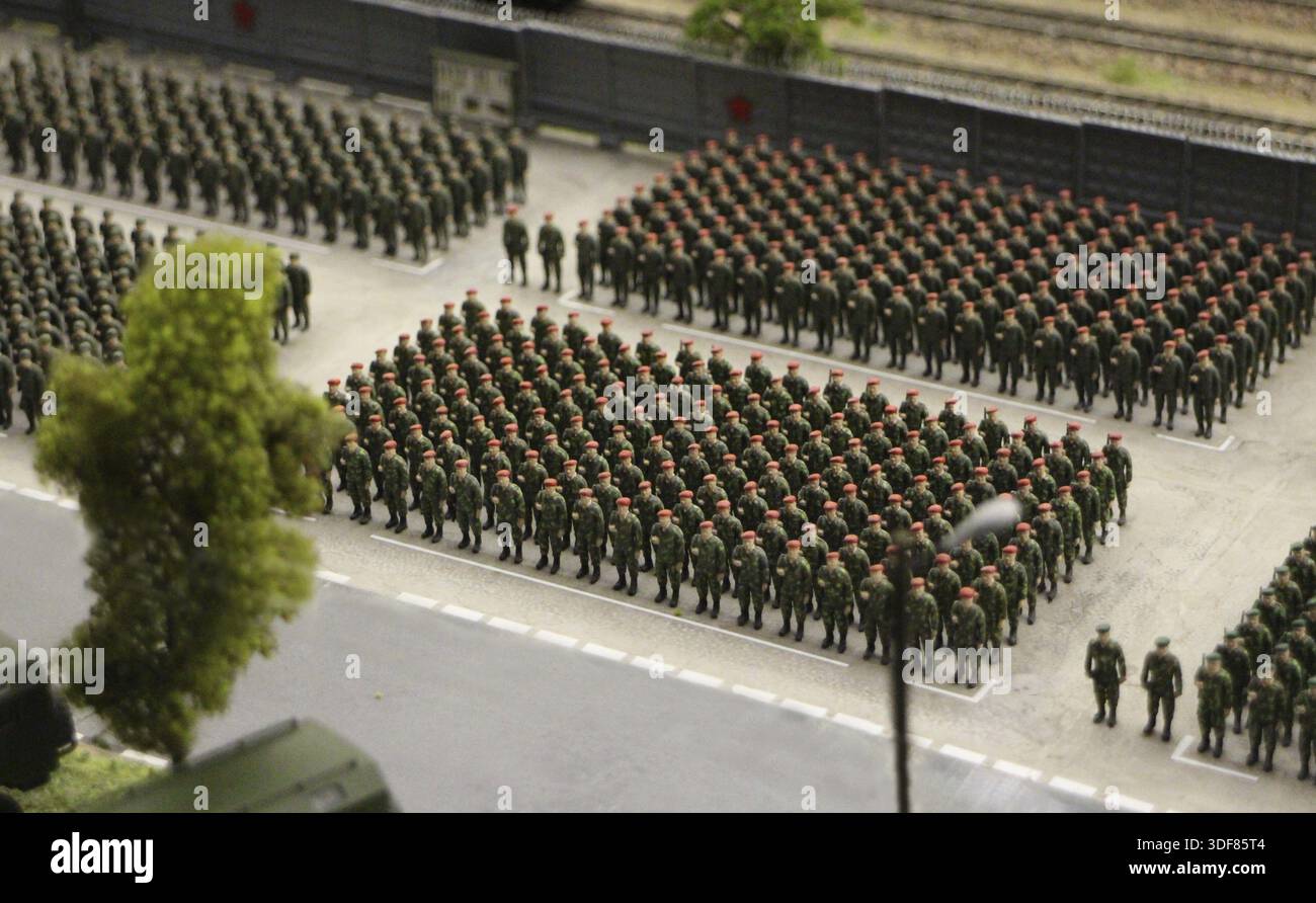 Le forze speciali in piedi sulla parata a terra Foto Stock