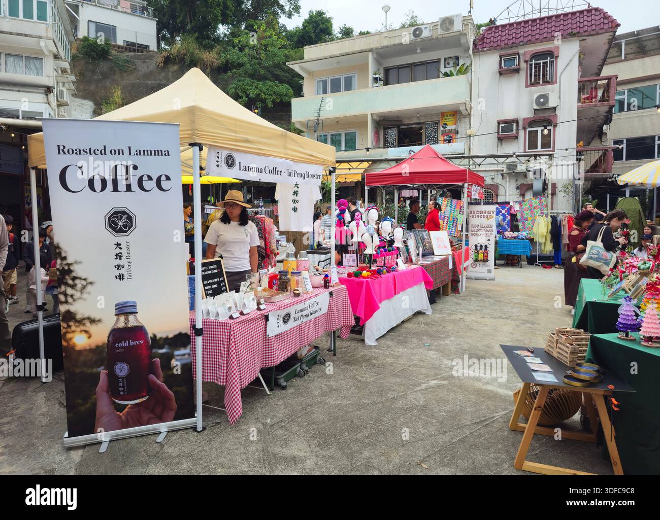 La tariffa natalizia di Lamma Island a Yung Shue Wan, Lamma Island, Hong Kong. Foto Stock
