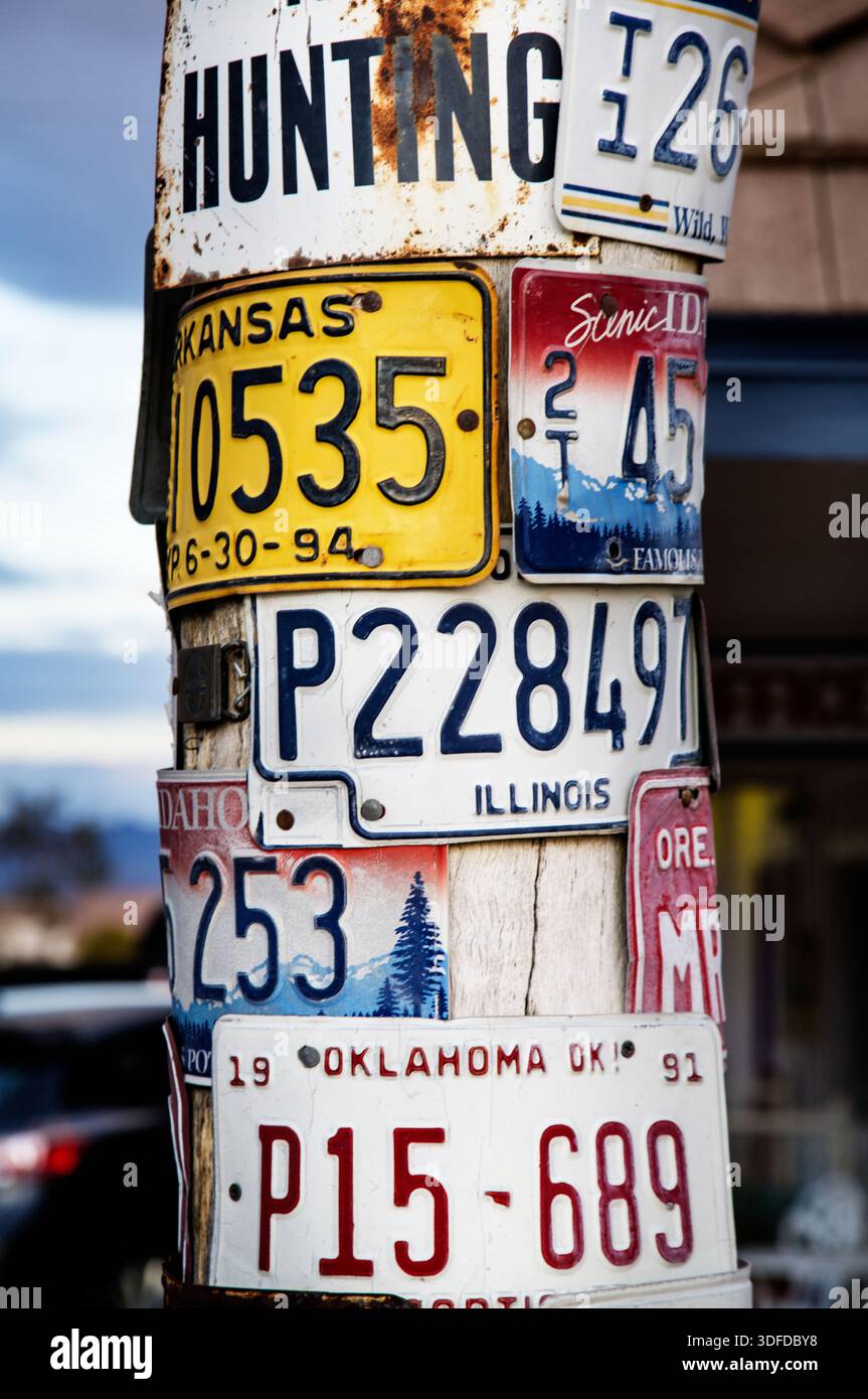 American RV Motel con targa Foto Stock