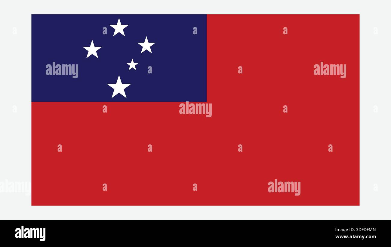 SAMOA Flag dal colore originale Illustrazione Vettoriale