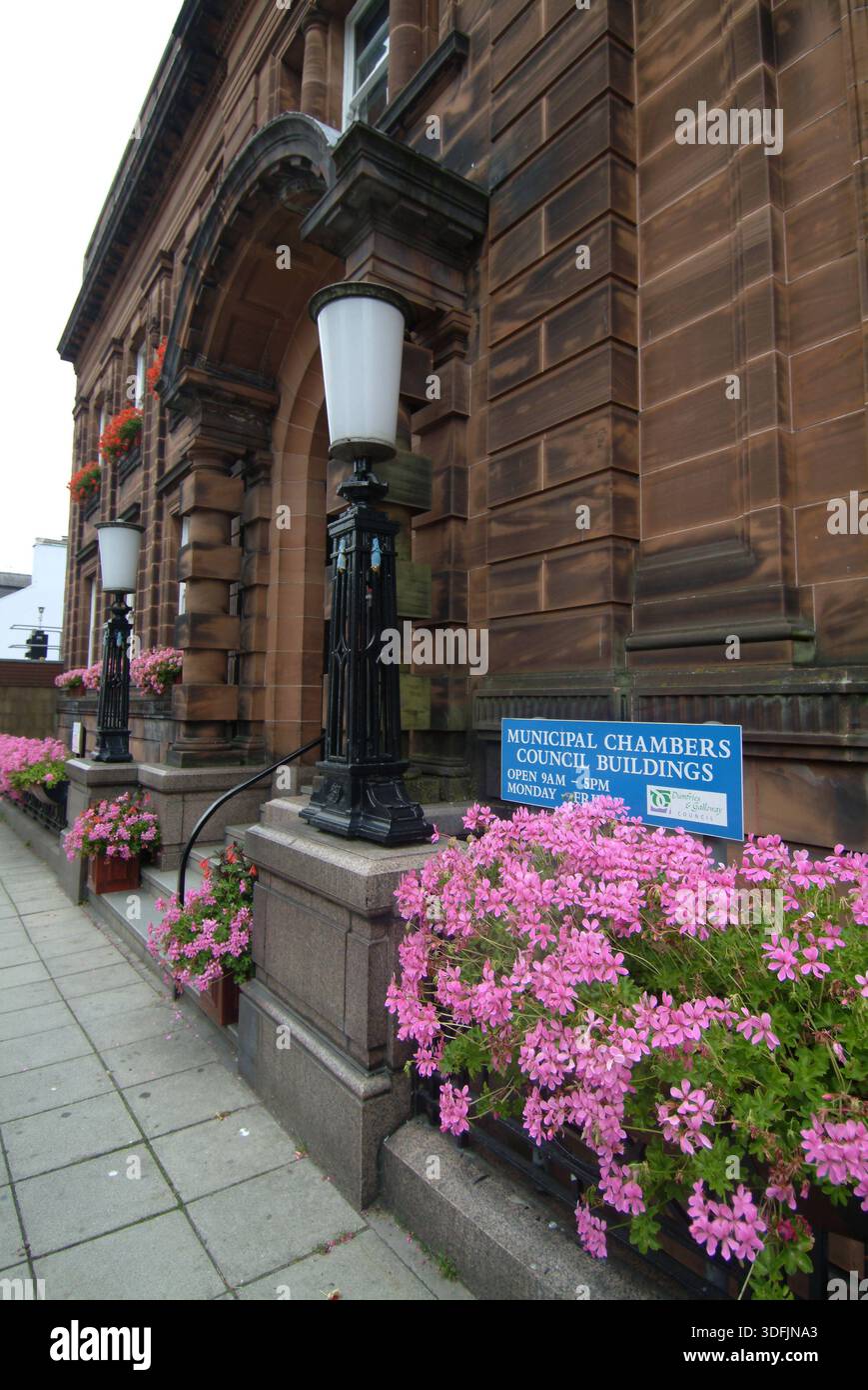 Edifici municipali del Consiglio delle camere, Dumfries. - Dumfries and Galloway, Regno Unito : maggio 2022 Foto Stock