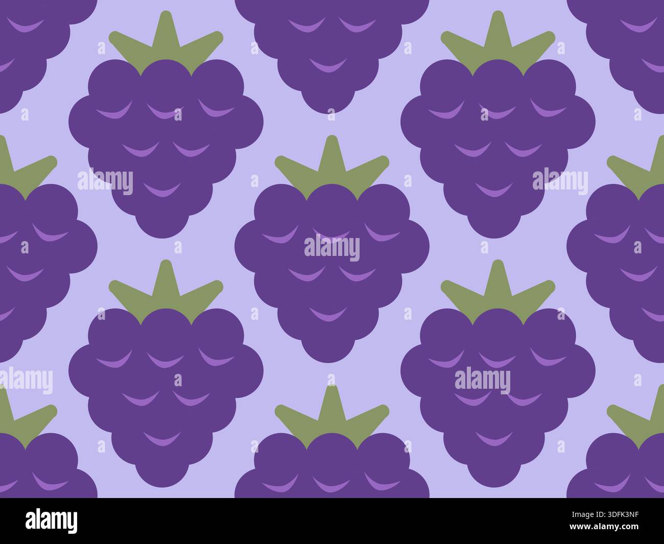Modello vettoriale senza cuciture di blackberry in stile geometrico retrò. Motivo retrò di more. Illustrazione Vettoriale