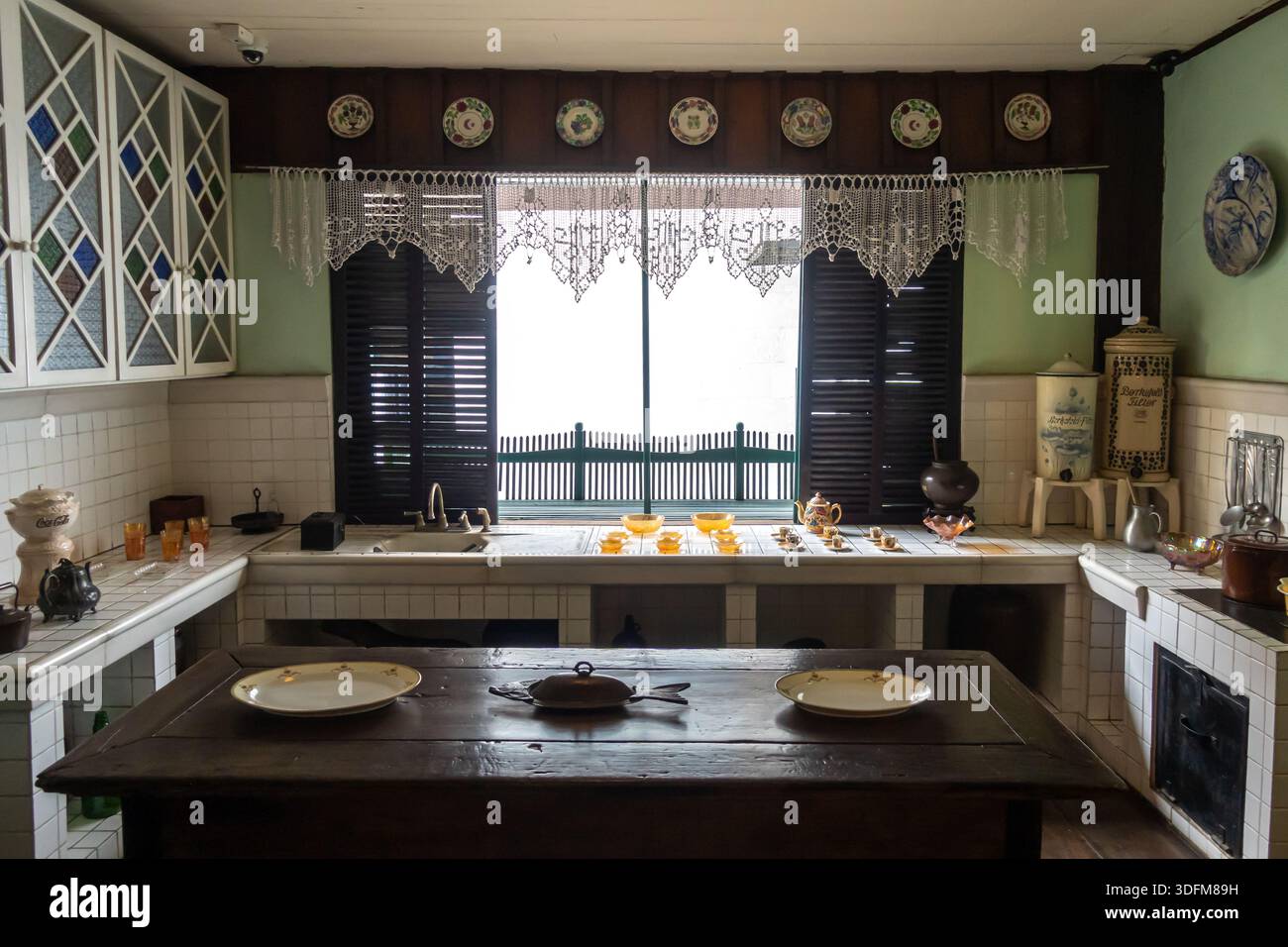 Casa Gorordo Museum, una casa del XIX secolo conservata nello storico quartiere parigino di Cebu, Filippine, che apparteneva all'élite coloniale Foto Stock