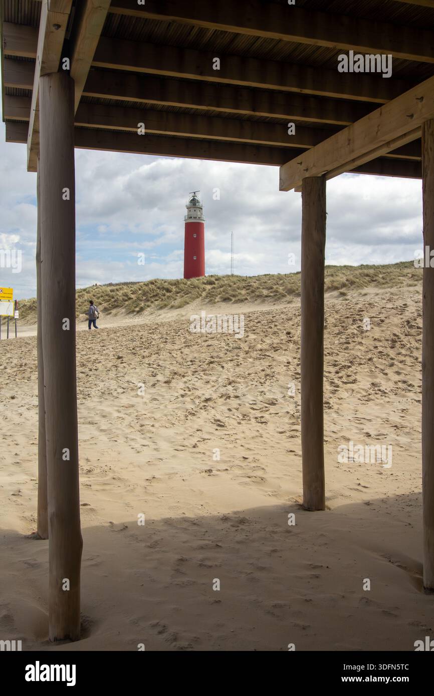 Scale di una casa sulla spiaggia sull'isola di Texel Foto Stock
