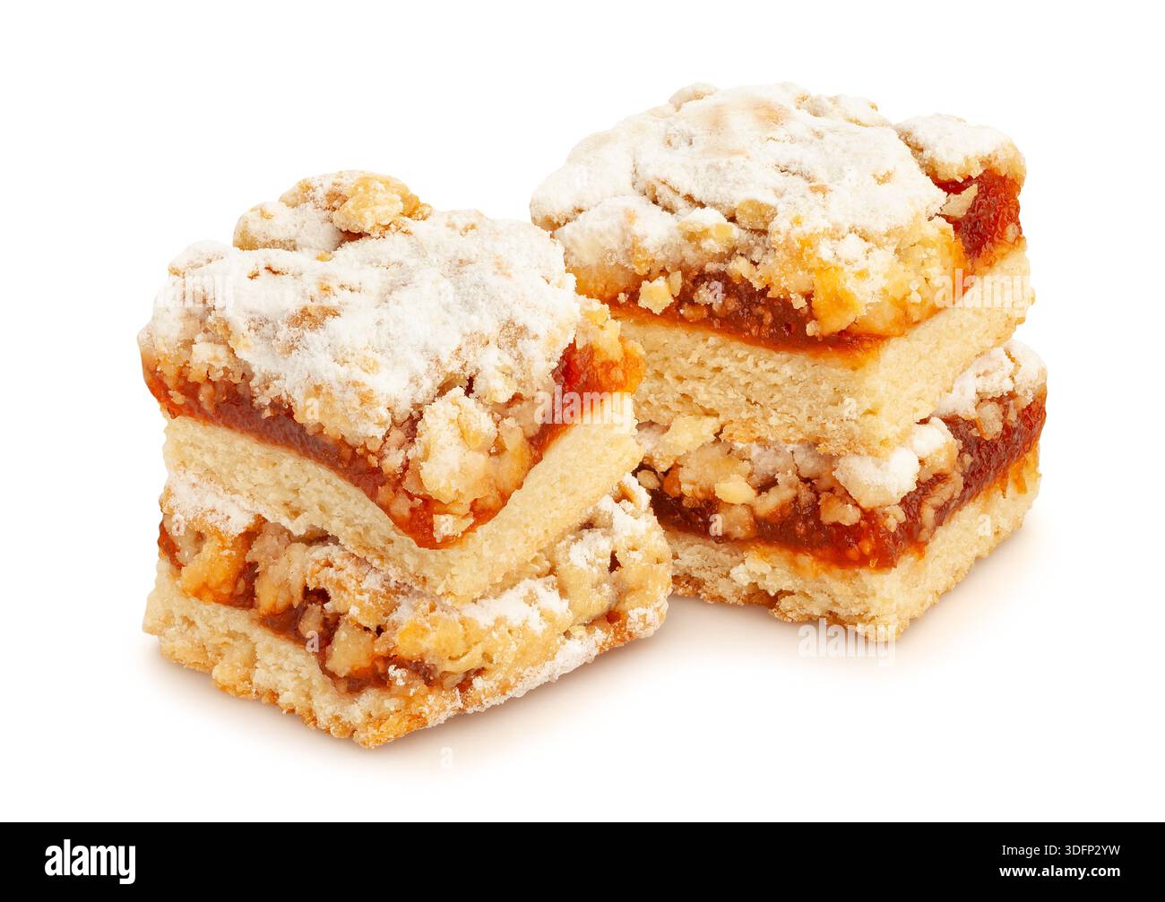 percorso della torta isolato sul bianco Foto Stock