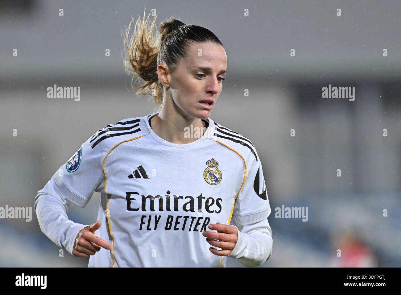 Madrid, Madrid, Spagna. 14 gennaio 2026. SANDIE TOLETTI del Real Madrid Femenino CF durante la partita di calcio femminile spagnola, Liga F, giocata tra IL REAL MADRID e IL CLUB ATLETICO allo stadio Alfredo di Stefano il 13 gennaio 2026, a Valdebebas, Madrid, Spagna. (Immagine di credito: © Oscar Manuel Sanchez/ZUMA Press Wire) SOLO PER USO EDITORIALE! Non per USO commerciale! Foto Stock