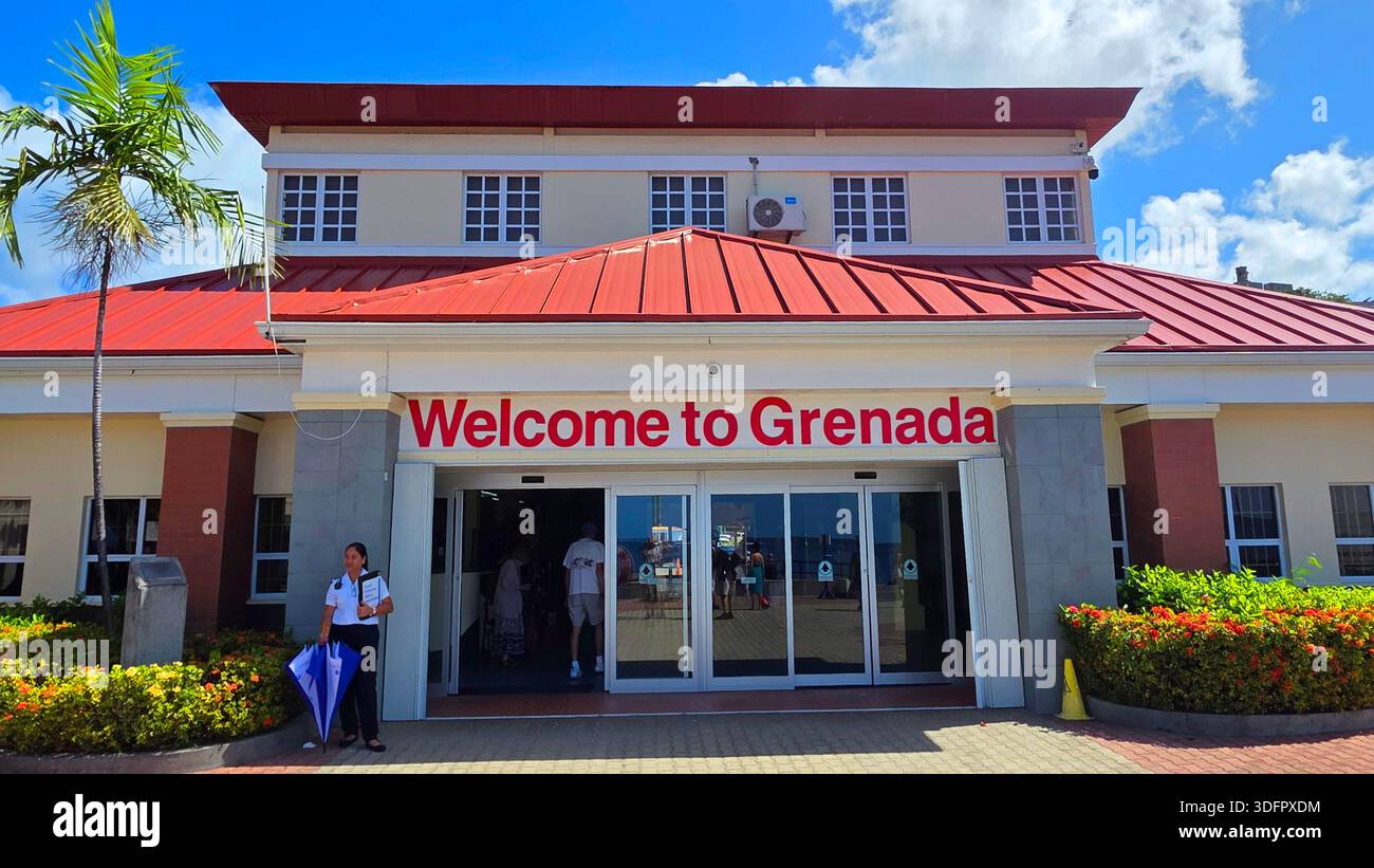Porto crocieristico di Grenada Caribbean Island di St. George, British Commonwealth 01.02.2026 Foto Stock