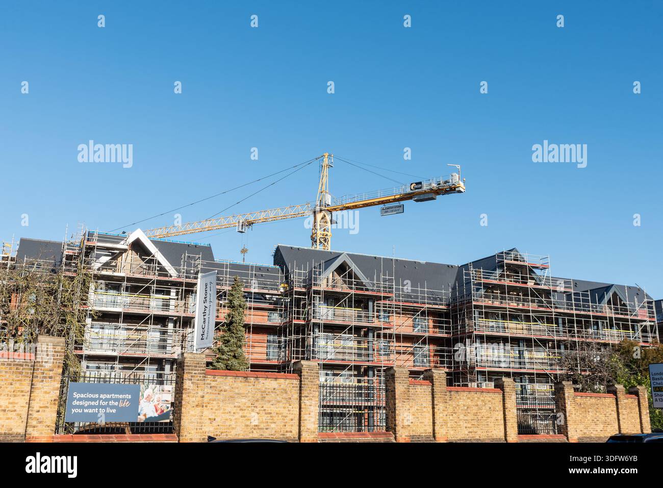 Progetto di appartamenti per anziani sul sito della storica casa di Nazareth a Southend, Essex, ex casa convento gestita dalle suore di Nazareth Foto Stock