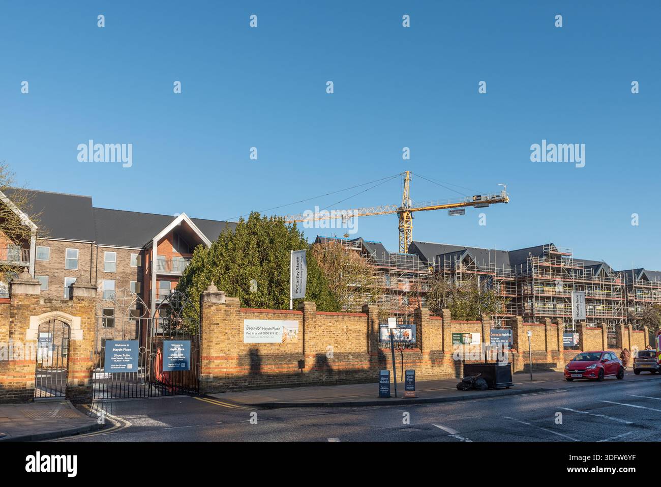 Progetto di appartamenti per anziani sul sito della storica casa di Nazareth a Southend, Essex, ex casa convento gestita dalle suore di Nazareth Foto Stock