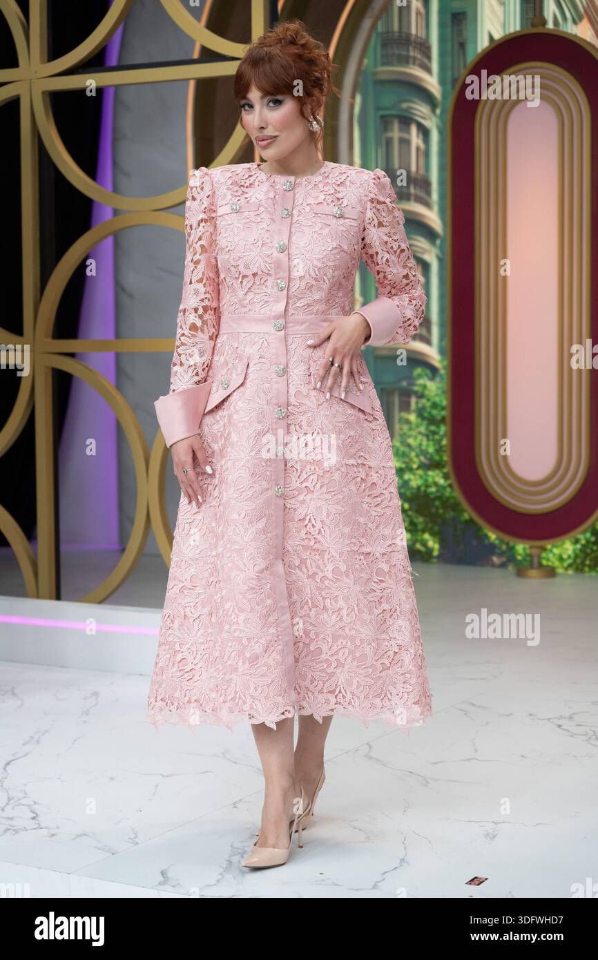Madrid, Spagna. 14 gennaio 2026. Ivana Rodriguez durante la presentazione di "Top Chef: Sweets and Celebrities" Estudios Adisar a Madrid, il 14 gennaio 2026, Spagna (foto di Oscar Gonzalez/Sipa USA) crediti: SIPA USA/Alamy Live News Foto Stock