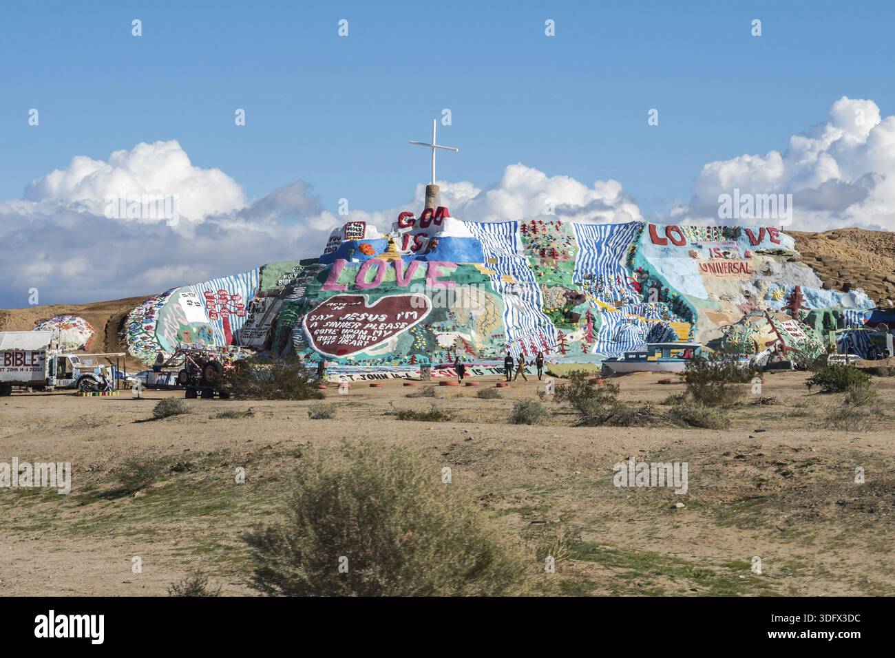 Salvation Mountain, CA, USA - 24 dicembre 2019: La montagna della salvezza Foto Stock