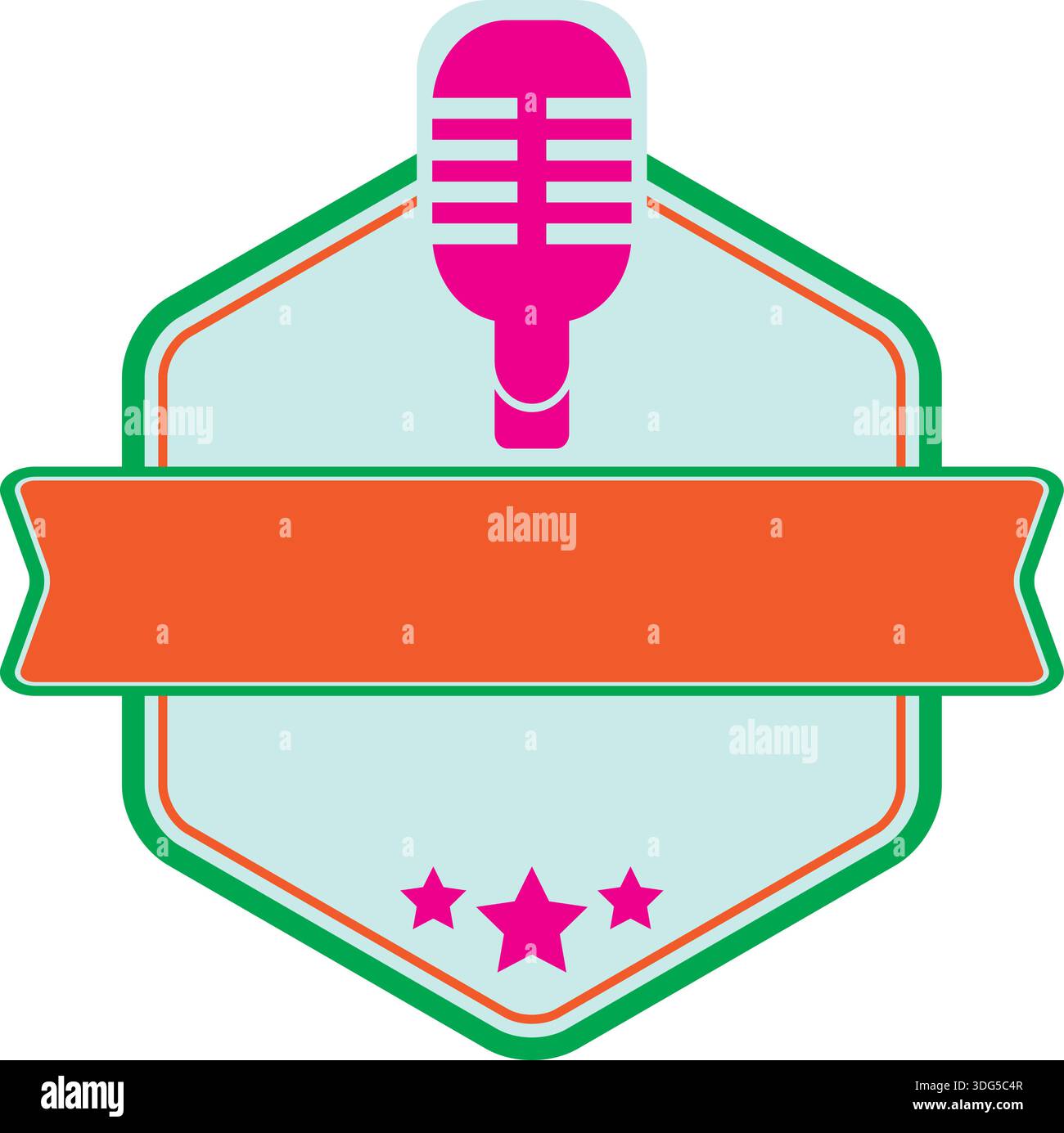 Controllare il modello di design del logo del vettore di testo e del podcast Illustrazione Vettoriale