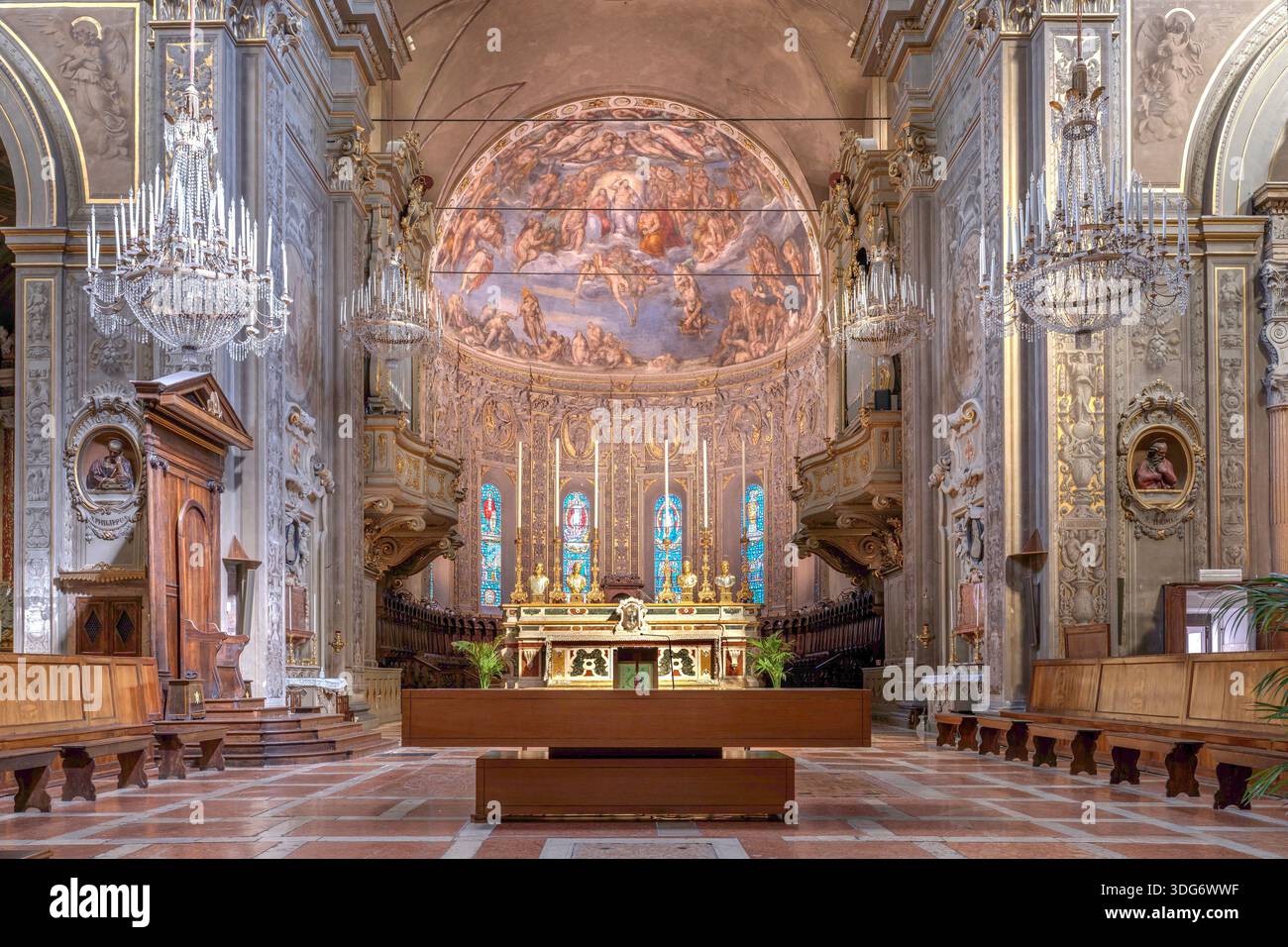 Sebastiano Filippi, noto come Bastianino, giudizio universale, 1557-1581, Cattedrale di San Giorgio, Ferrara, Emilia-Romagna, Italia Foto Stock