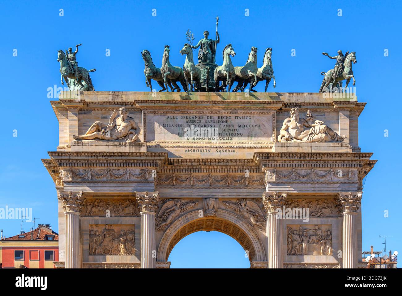 Arco della Pace, Milano, Lombardia, Italia Foto Stock