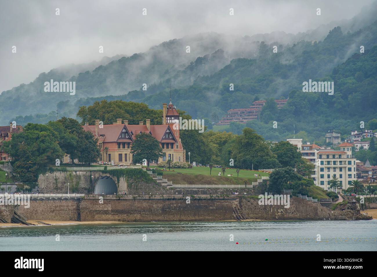 Palazzo Miramar (Miramar Jauregia), San Sebastián, Donostia, Spagna, residenza estiva reale della Regina Maria Cristina Foto Stock