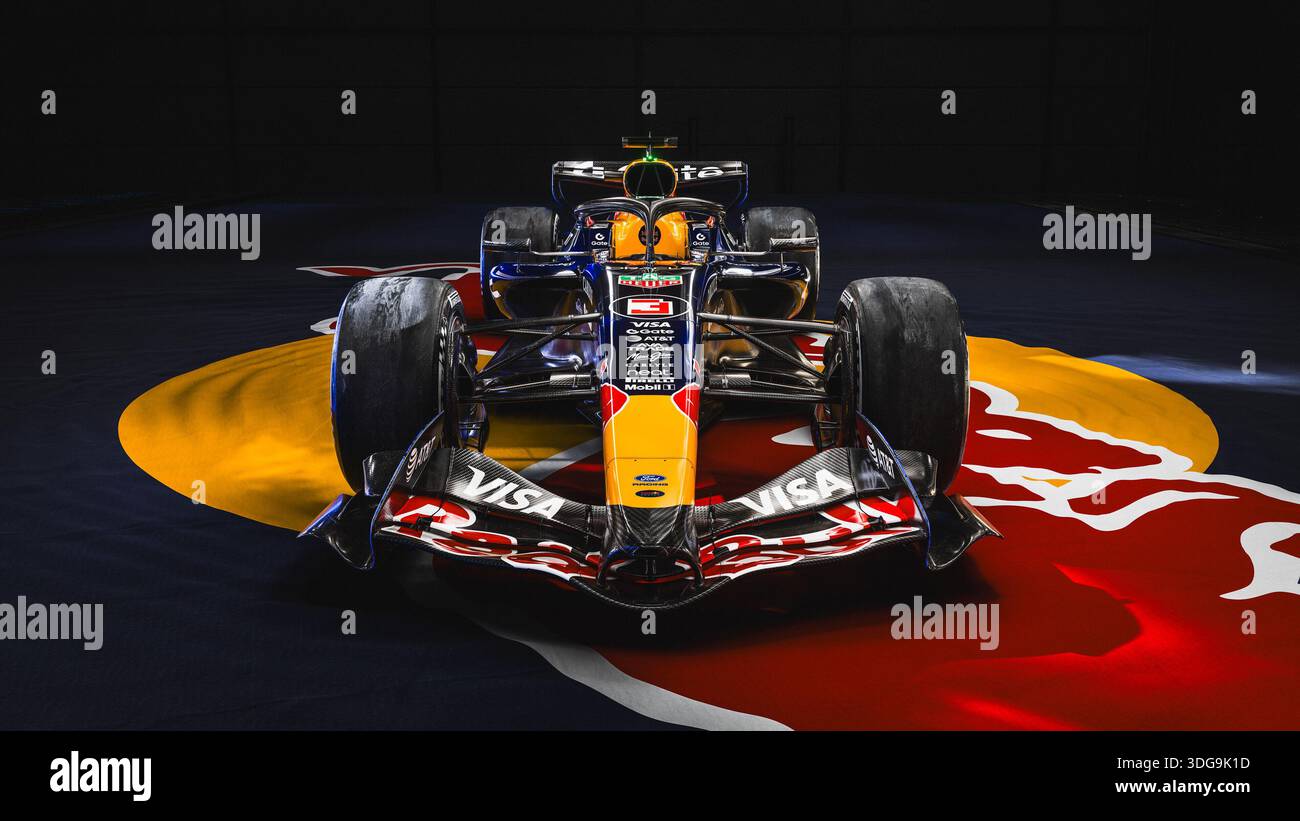 Foto di presentazione fornita da Red Bull Content Pool di rendering 3D della nuova livrea per la stagione 2026 di Formula 1. Data di pubblicazione: Giovedì 15 gennaio 2026. Foto Stock
