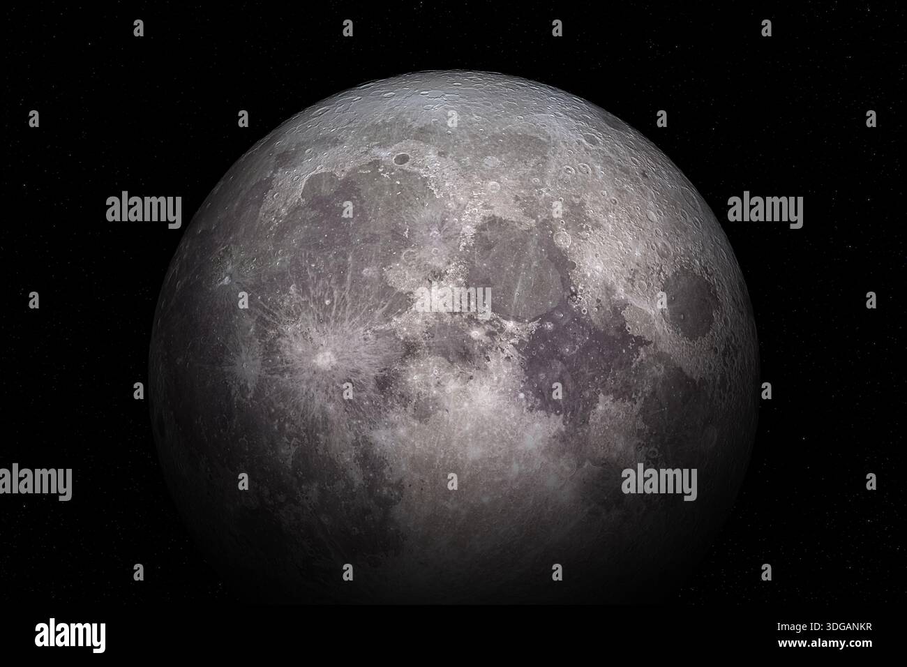 Luna. La Luna è un satellite naturale che orbita attorno alla Terra. La Luna che appare dall'oscurità dello spazio. Elementi di questa immagine forniti dalla NASA. Foto Stock