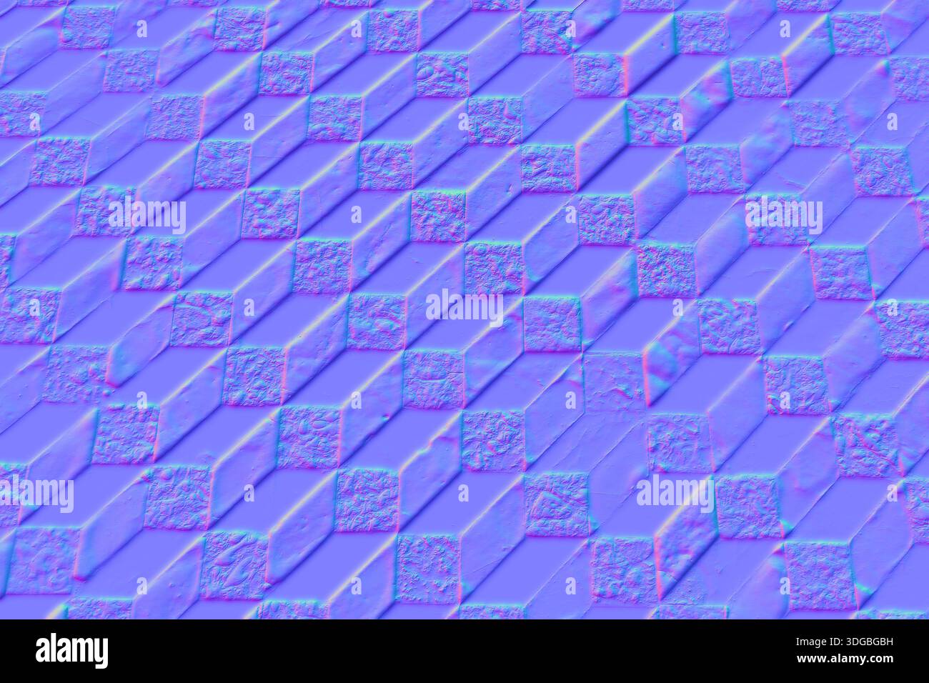 Pavimento tridimensionale nella mappa normale Foto Stock