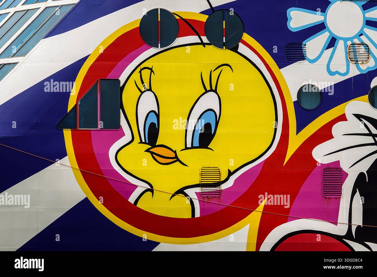 Pittura, Moby Aki, Genua, Moby, Schiff *** pittura, Moby Aki, Genova, Moby, nave Copyright: xHans-JuergenxAmbergx Foto Stock