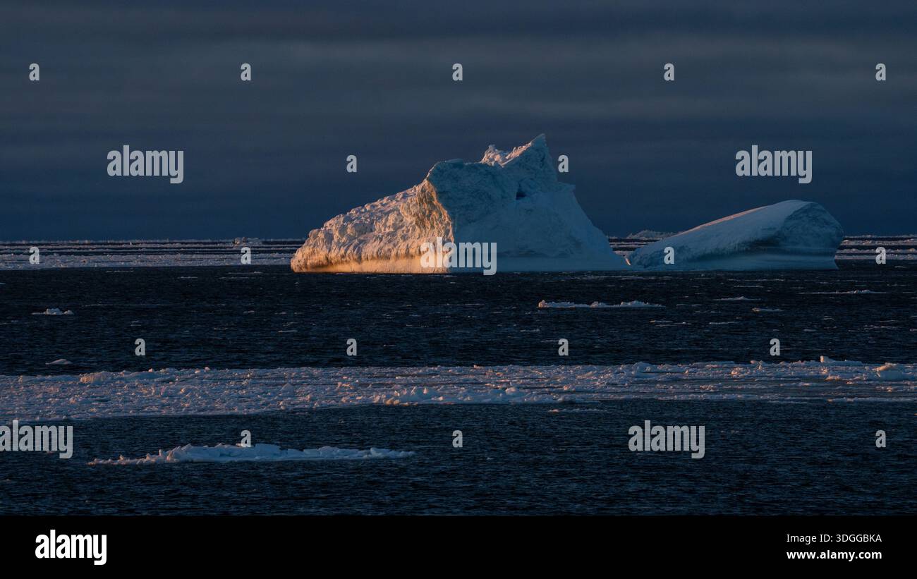 Ghiaccio marino, mare di Baffin, Groenlandia. Foto Stock