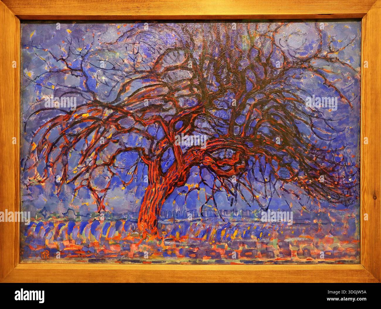 Red Tree (De rode boom), 1908 dipinto di Piet Mondrian Illustrazione Vettoriale