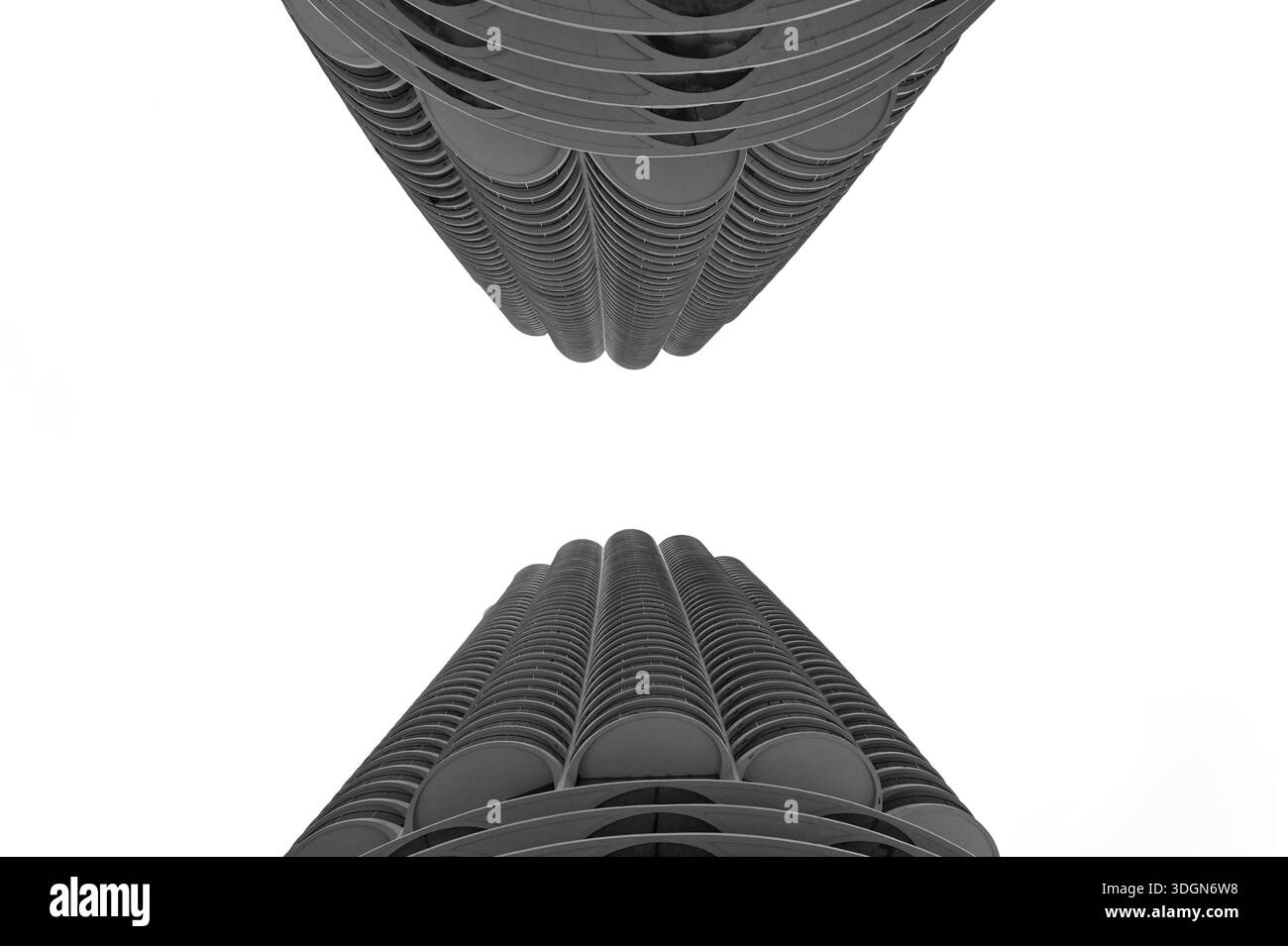 Marina City Towers, complesso residenziale e commerciale, Chicago, Illinois, Stati Uniti Foto Stock