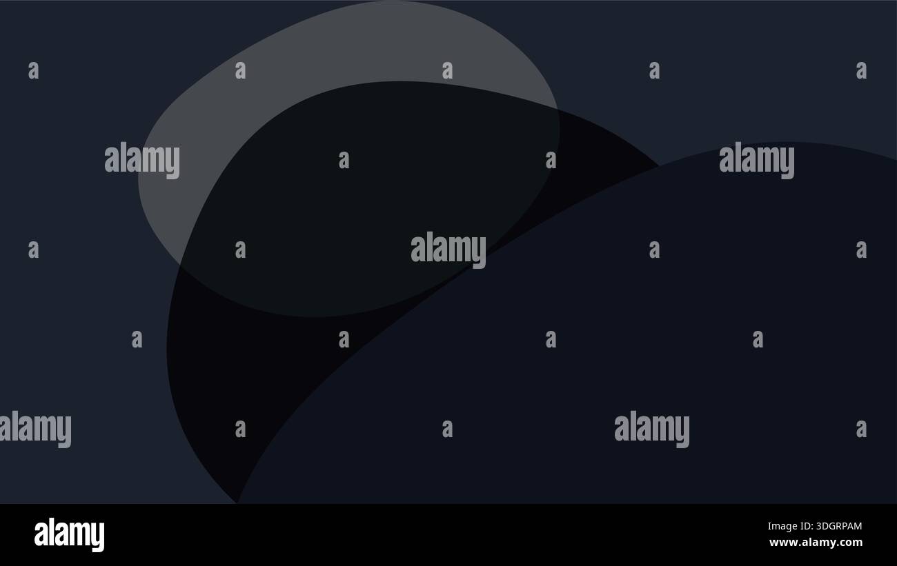 Forme scure minimali in nero navy e grigio vettoriale. Sfondo geometrico astratto con eleganti ombre a strati e un'estetica maschile moderna. Illustrazione Vettoriale