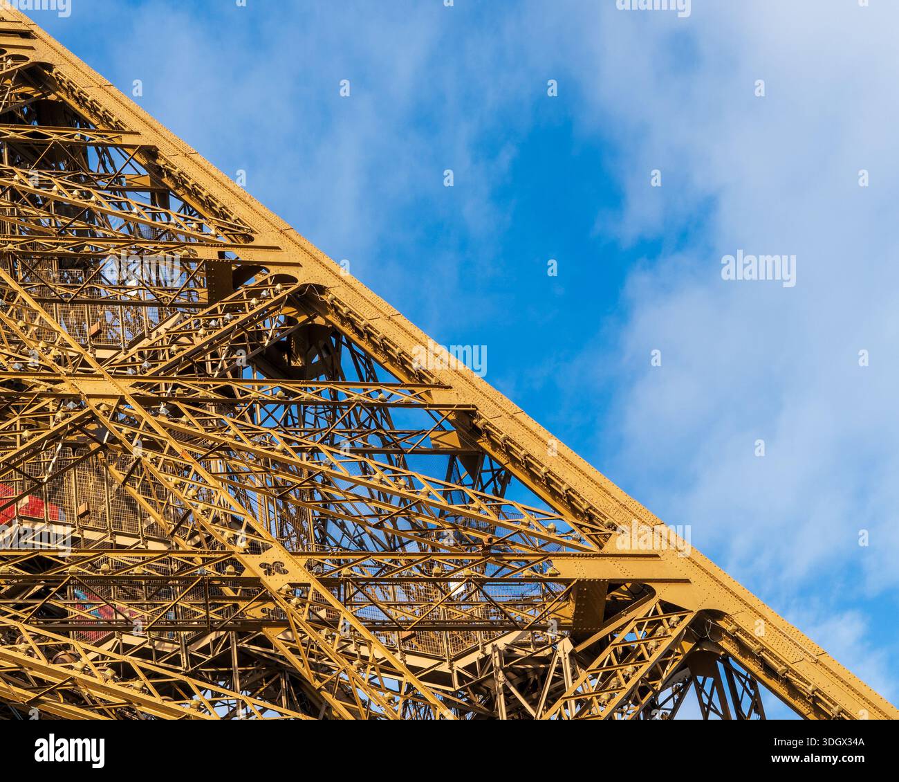 Dettaglio della Torre Eiffel, Parigi, Francia Foto Stock