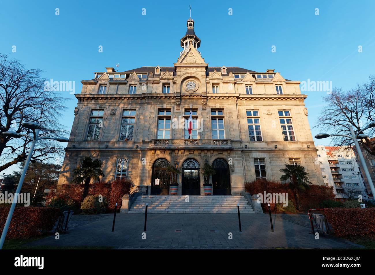 Il municipio della città di la Courneuve, la periferia settentrionale di Parigi, Francia Foto Stock
