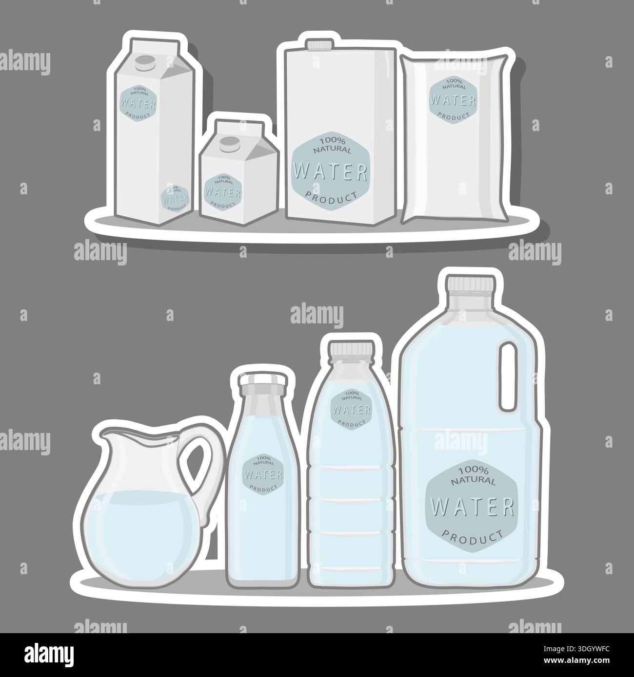 Bottiglia Erogatrice D'acqua Da 7,5 L con Contenitore con