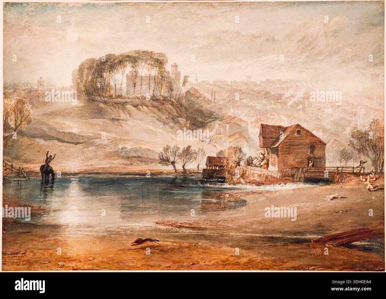 J. M. W. Turner, Colchester, Essex per vedute pittoresche in Inghilterra e Galles , 1825-6 , grafite, acquerello , bodycolor, spolverando su carta tessuta, n Foto Stock