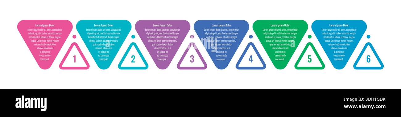 Illustrazione Di Modern Business infografica colorata con titolo, elementi, creatività, forme - vettore Illustrazione Vettoriale