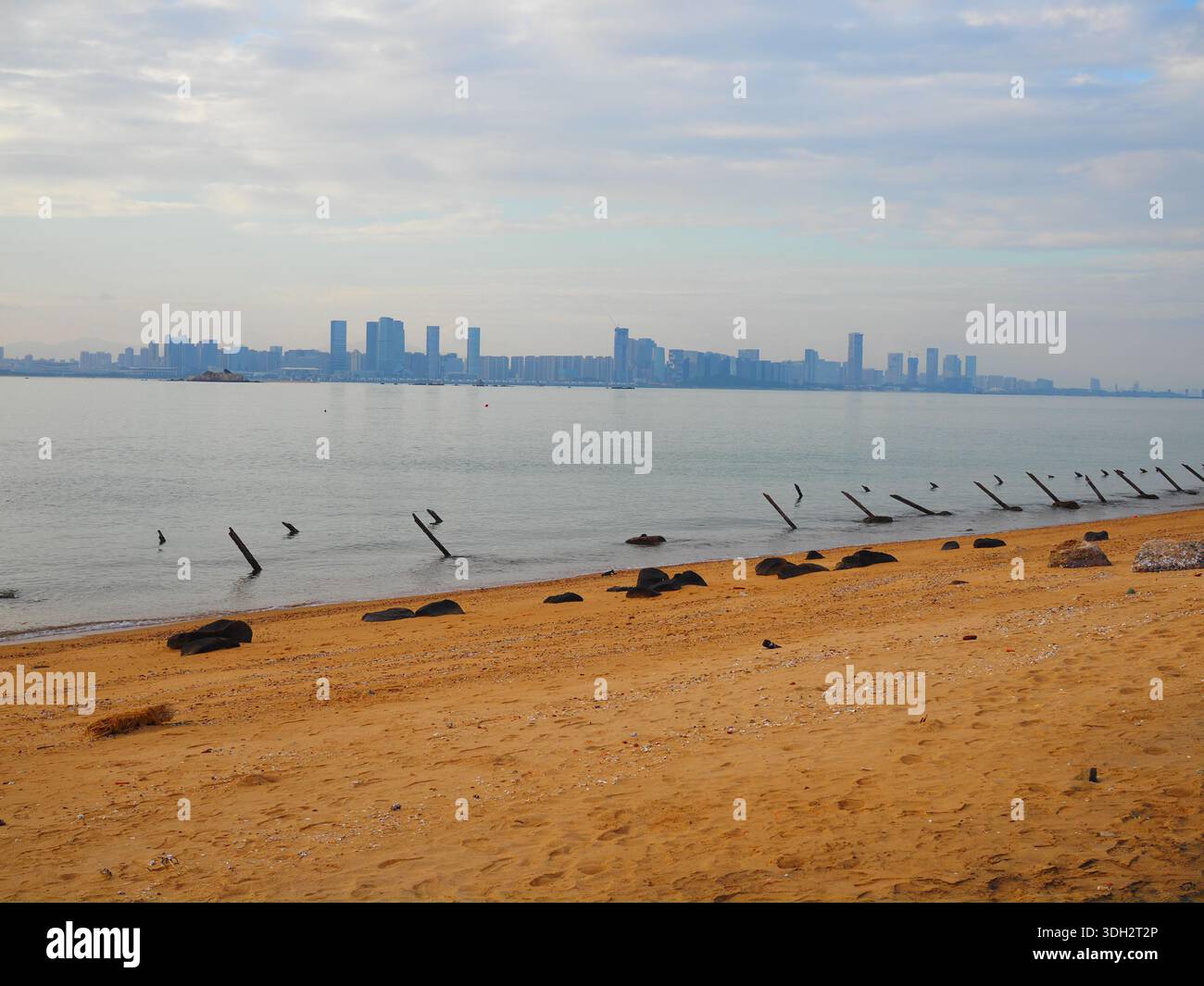 Escursioni in bicicletta e a piedi sull'isola Kinmen e sull'isola Little Kinmen/isola Lieyu, Taiwan, vicino alla costa della Cina continentale Foto Stock