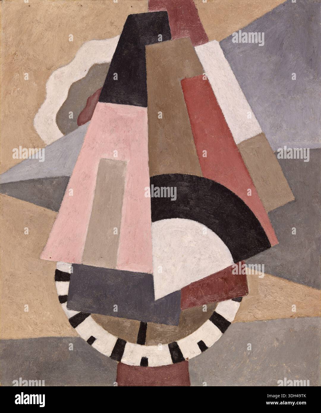 Provincetown di Marsden Hartley, 1916, composizione astratta di piani geometrici sovrapposti in toni terrosi e nero Foto Stock