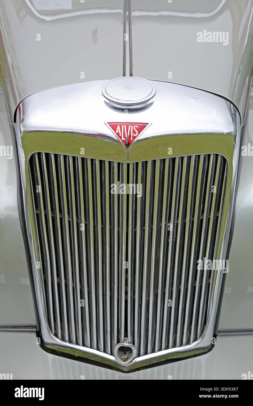 radiatore di una vecchia auto alvis Foto Stock