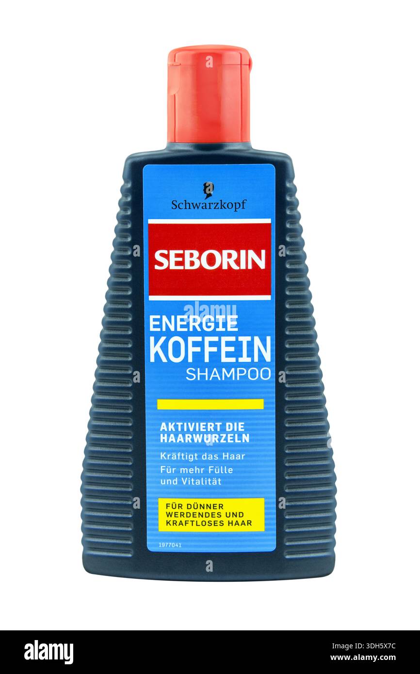 Amburgo, Germania - 15 gennaio 2026: Seborin energie Koffein Shampoo von Schwarzkopf isolato su sfondo bianco Foto Stock