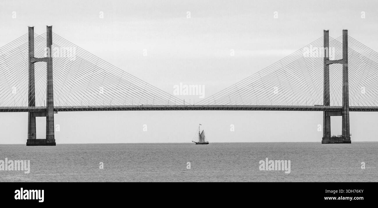 Ponte di Severn - M48 attraversamento di Severn da Aust a Chepstow Foto Stock