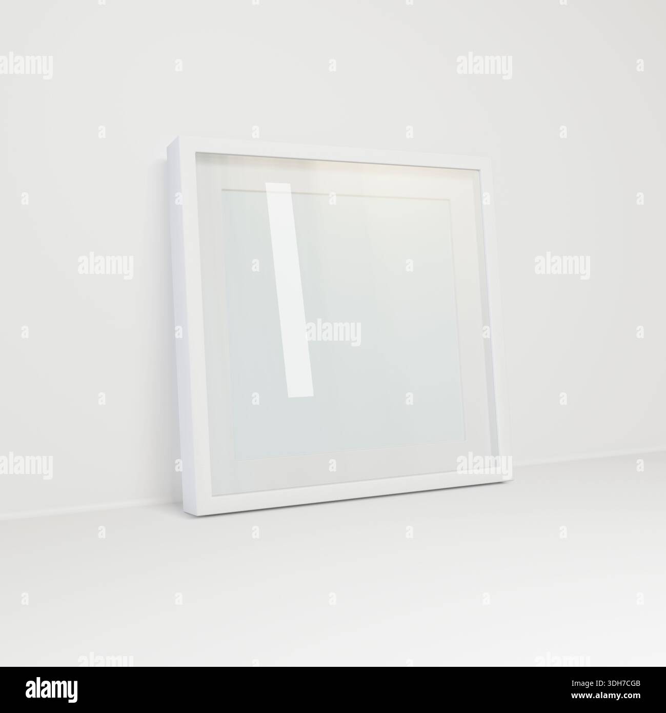 immagine di immagine con mockup della cornice fotografica bianca Foto Stock
