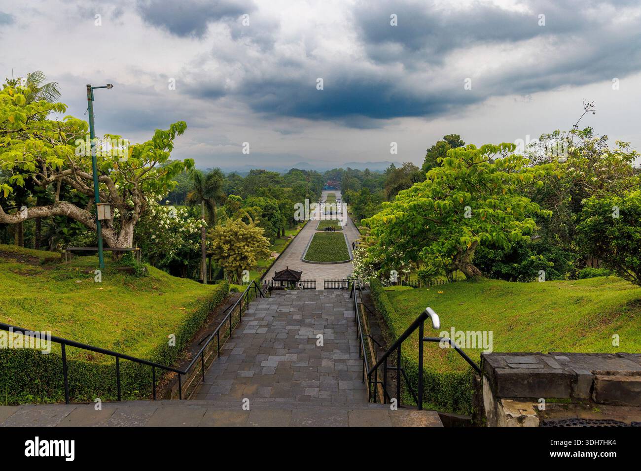 Tempio di Borobudur in Java, Indonesia Foto Stock