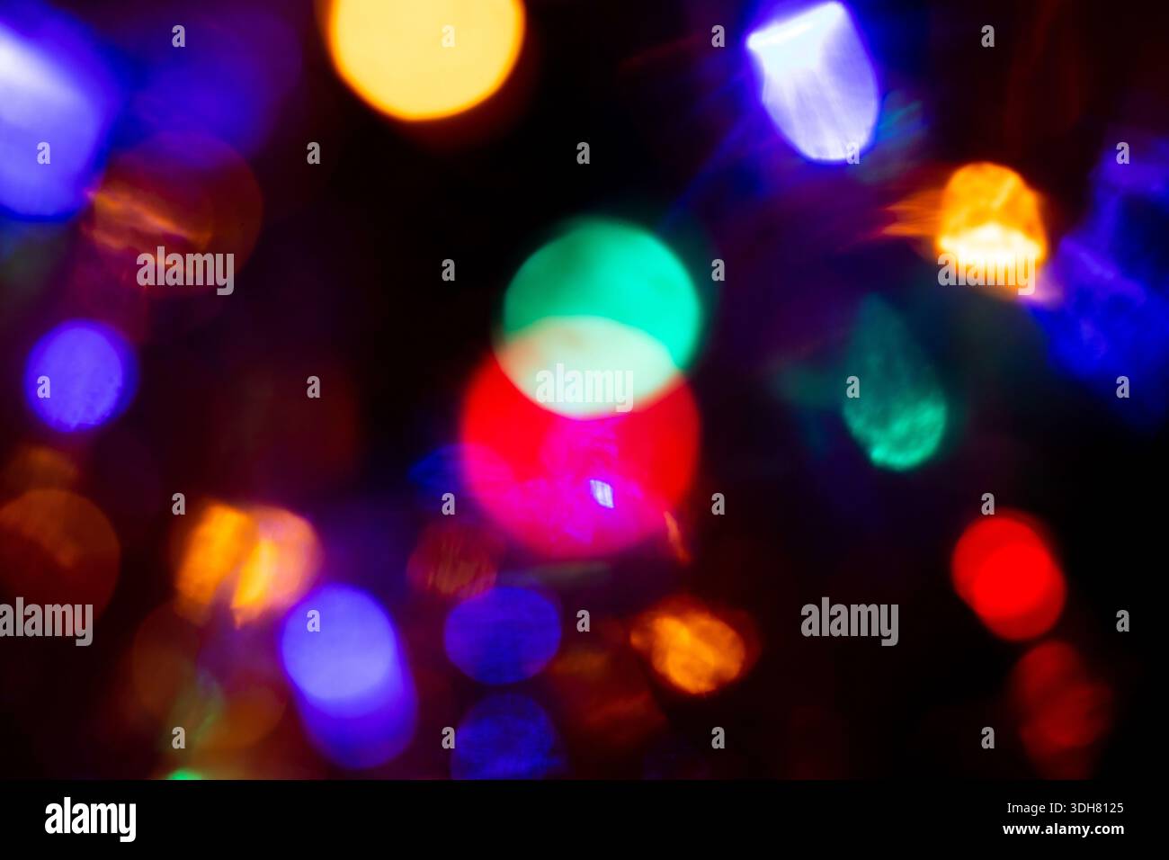 sfondo astratto di luci circolari a colori Foto Stock