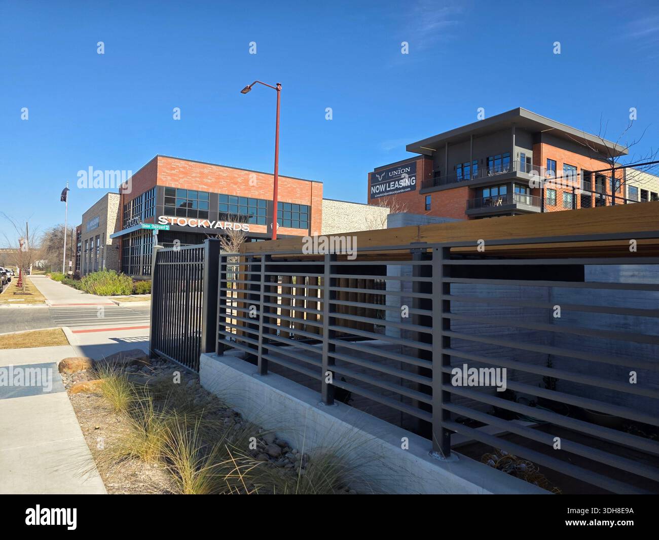 Walking Fort Worth, Texas Stockyards Foto Stock