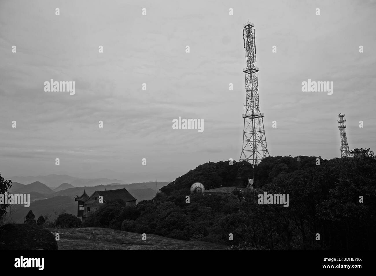 Taimushan Town, Fuding, Ningde (Fujian), Cina: Stazione TV Hostel in Taimu Mountain Scenic Spot Foto Stock