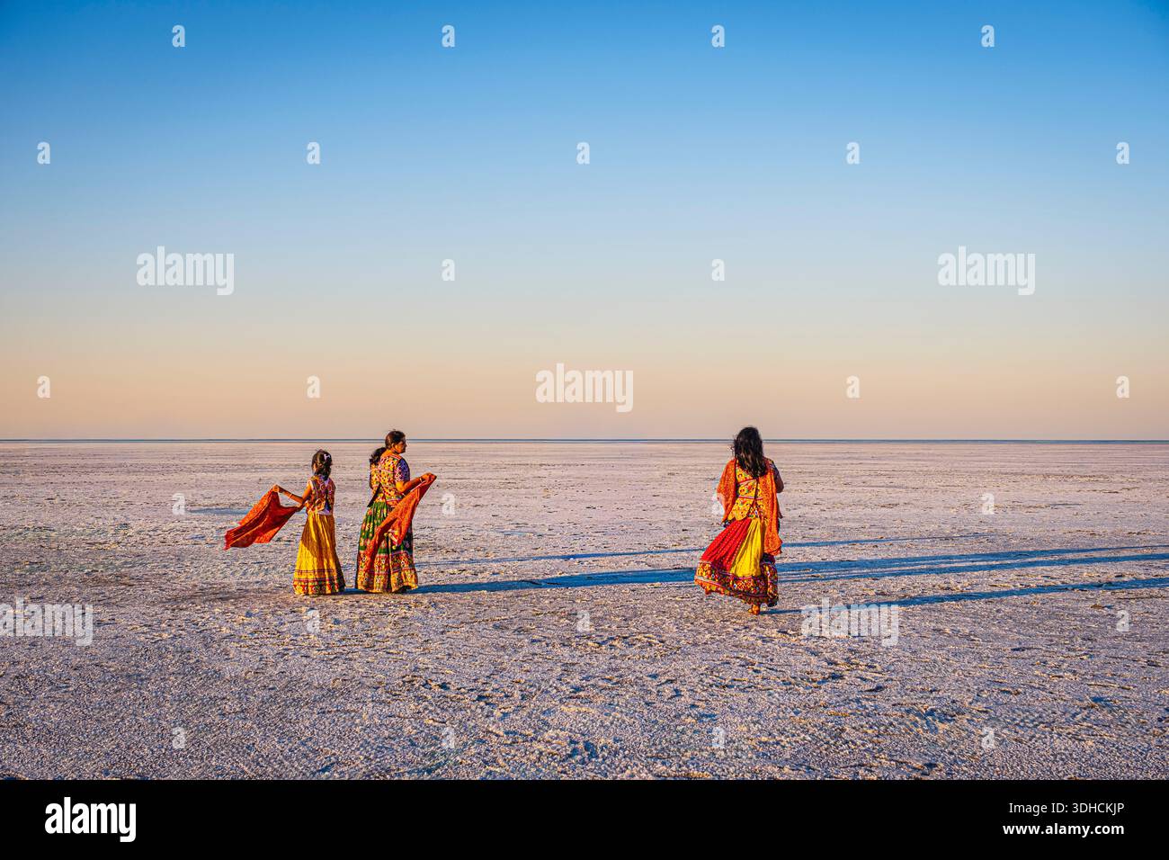 India, stato del Gujarat, regione di Kutch, il grande rann di Kutch, uno dei più grandi deserti salati del mondo Foto Stock