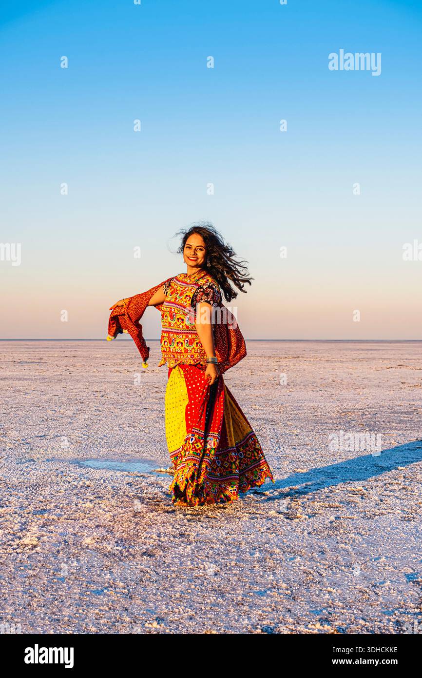 India, stato del Gujarat, regione di Kutch, il grande rann di Kutch, uno dei più grandi deserti salati del mondo Foto Stock
