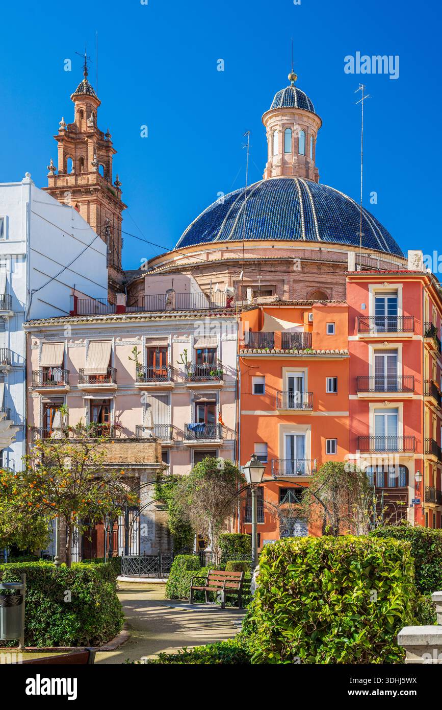 Vista pittoresca della città vecchia, Valencia, Comunità Valenciana, Spagna Foto Stock