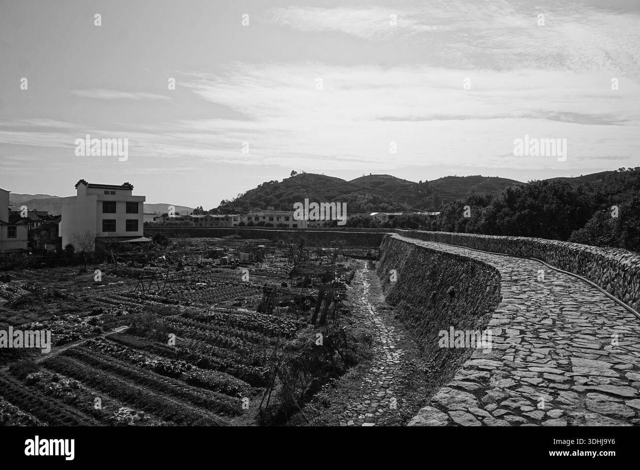 Taimushan Town, Fuding, Ningde (Fujian), Cina: Antico muro della città di Liancheng, castello Anti-wokou Foto Stock