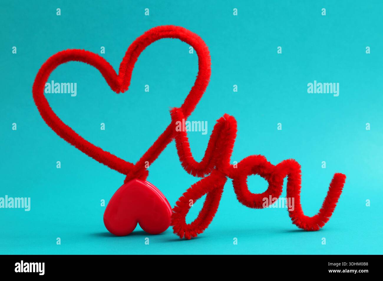 Un cuore per te che significa "amarti" Foto Stock