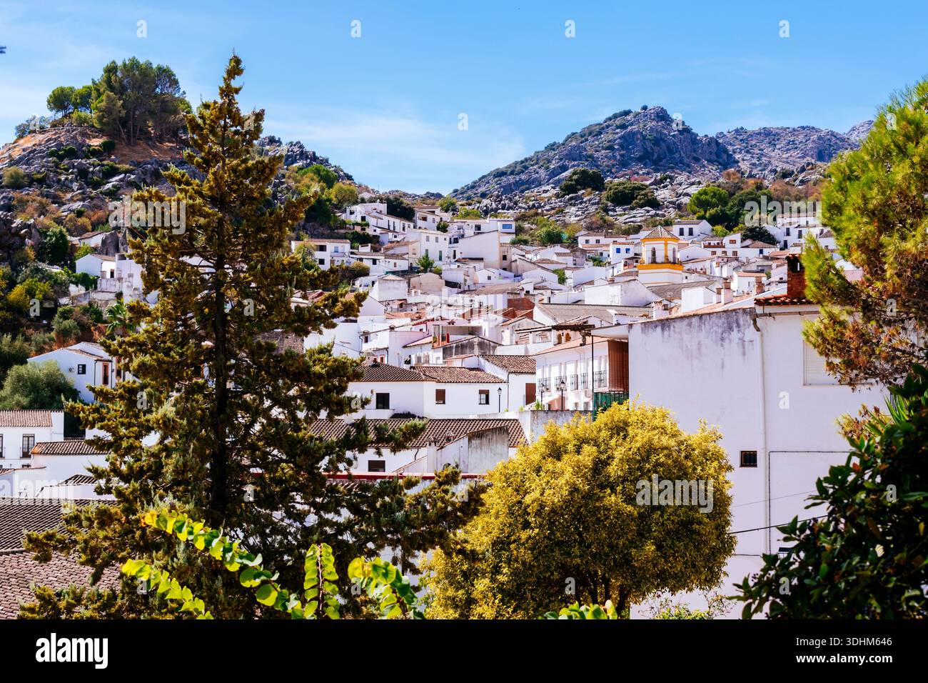 Montejaque è un villaggio bianco spagnolo situato nell'area di Ronda. Montejaque, Sierra de Ronda, Málaga, Andalucía, Spagna, Europa Foto Stock